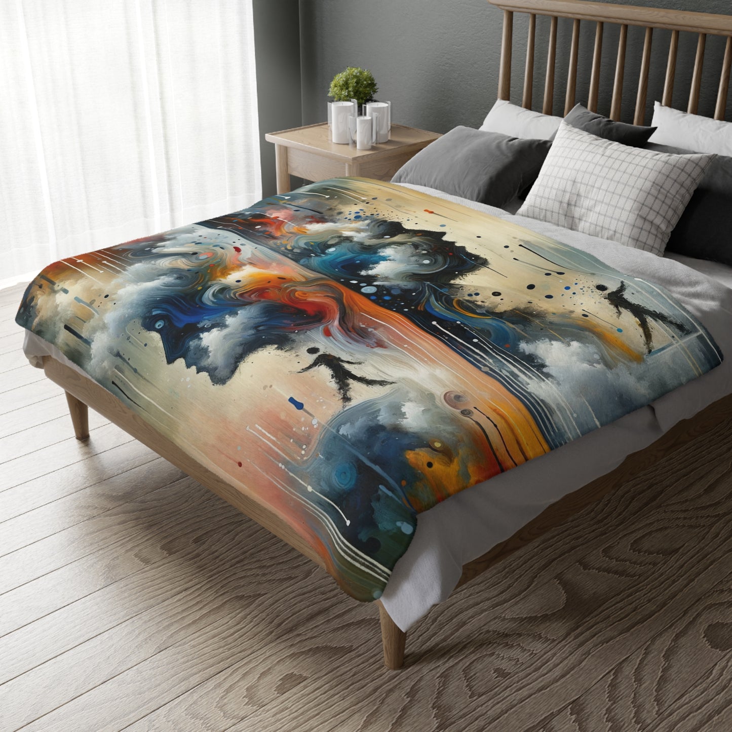 Connected Isolation Paradox Velveteen Microfiber Blanket (Two-sided print)