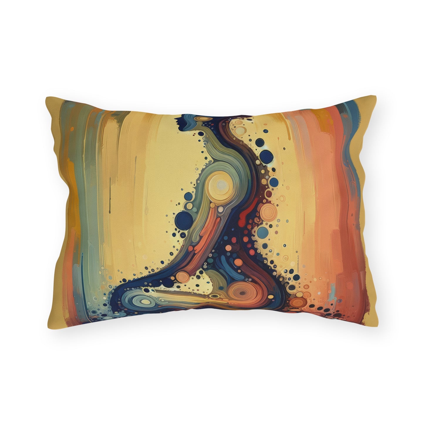 Patience Essence Tachism Outdoor Pillows