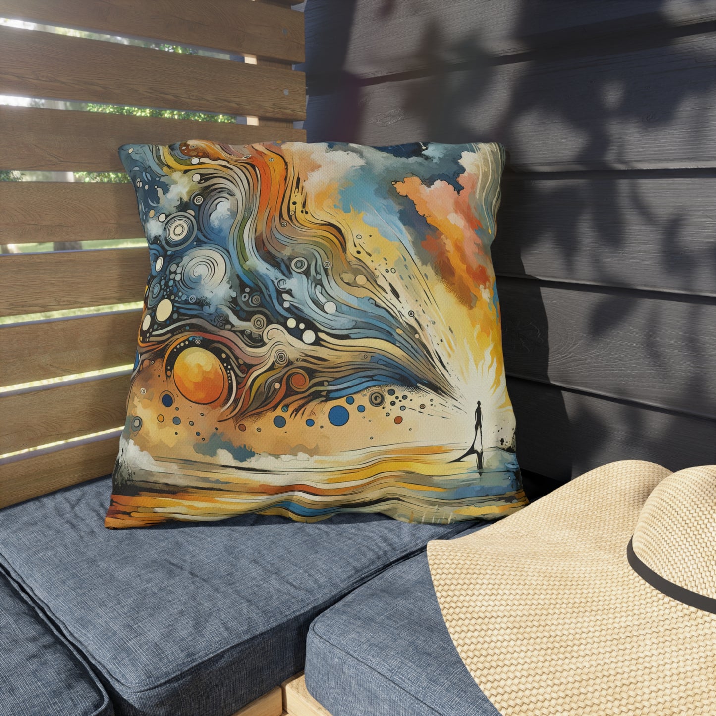 Intentional Awakening Reflection Outdoor Pillows