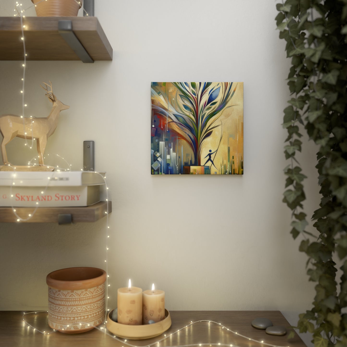 Pruning Distraction Tachism Canvas Photo Tile