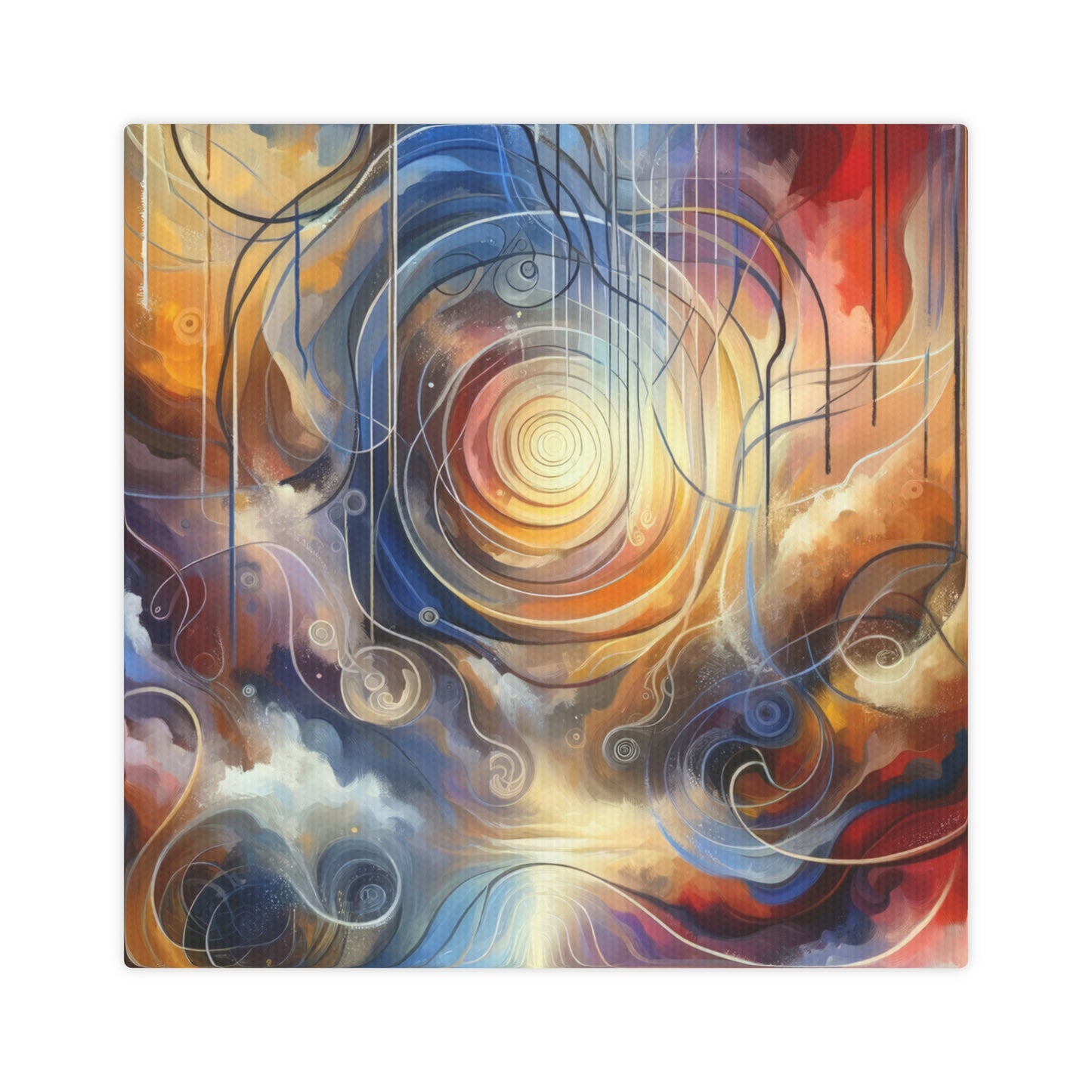 Presence Anchored Tachism Canvas Photo Tile