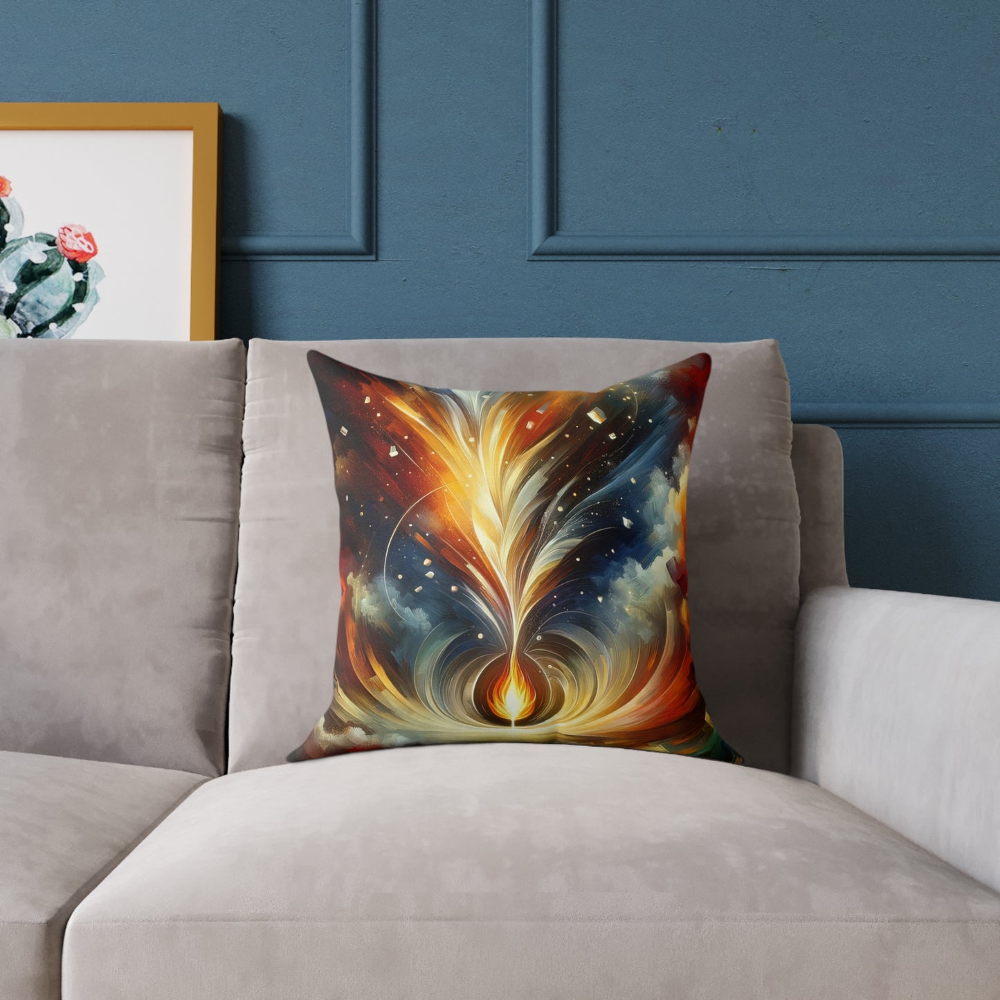 Igniting Transformational Currents Spun Polyester Pillow