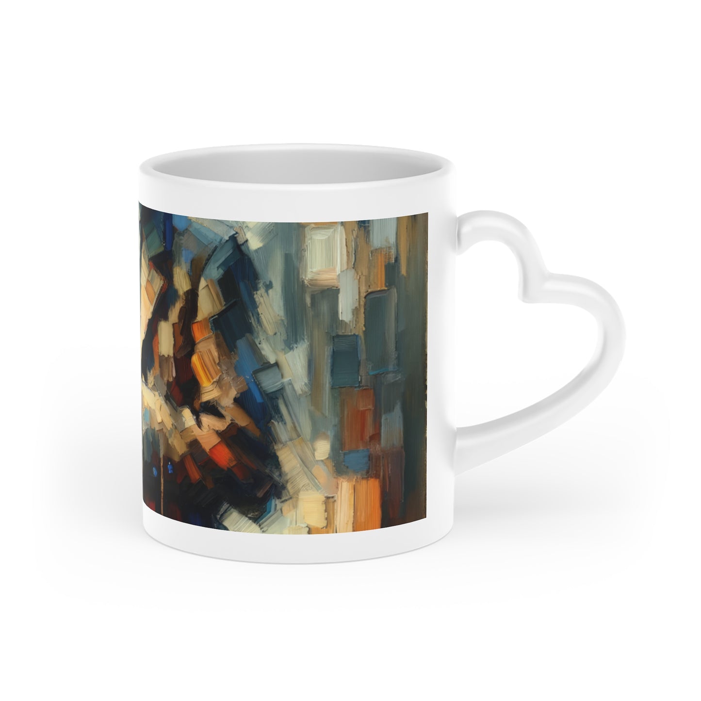 Urban Tachism Encounter Heart-Shaped Mug