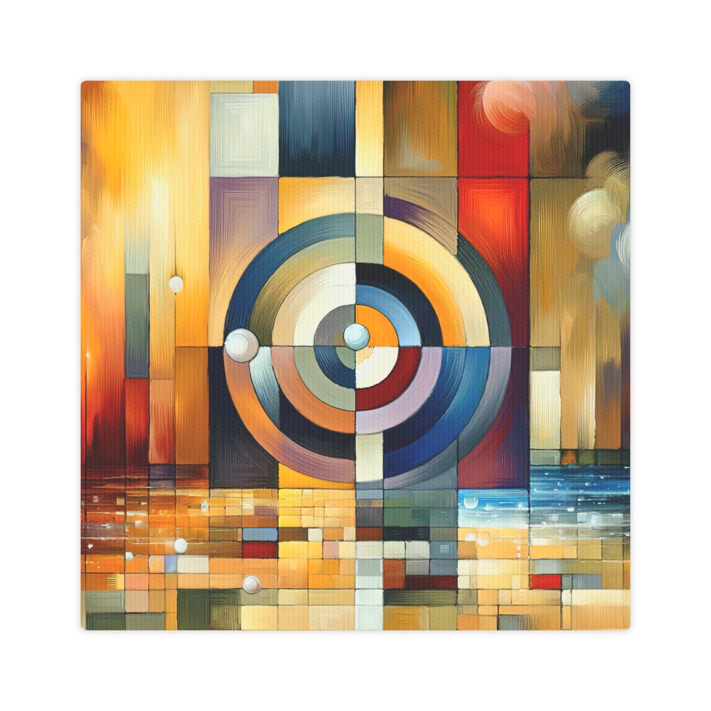 Oneness Through Tachism Canvas Photo Tile