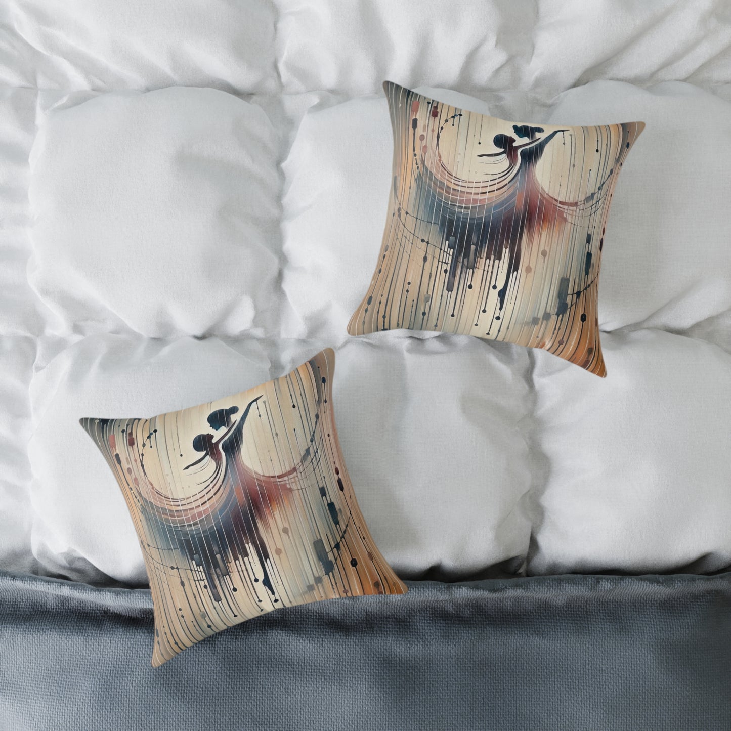 Rhythmic Heart Dance Spun Polyester Pillow