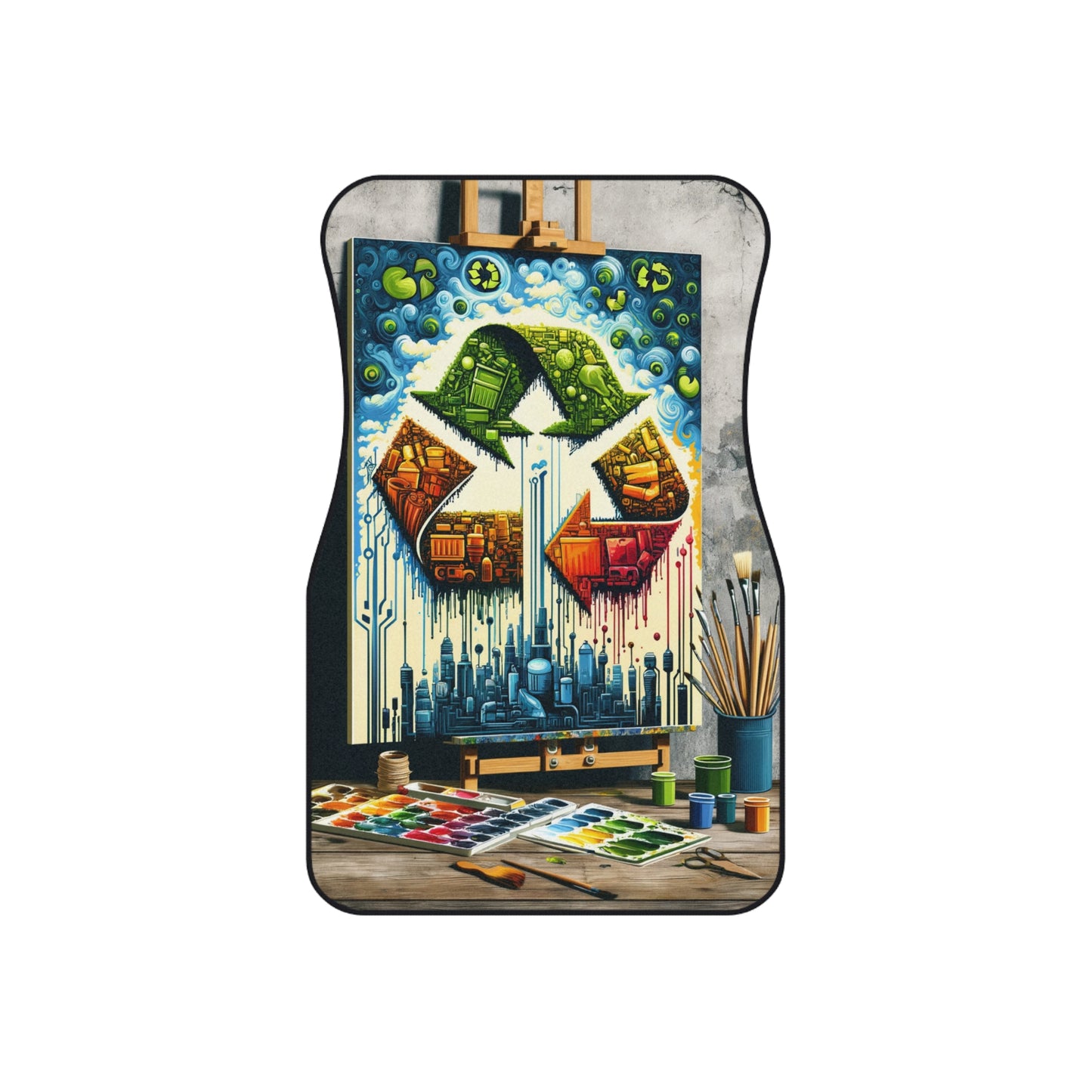 Upcycling Lifecycle Artistry Car Mats (2x Front)