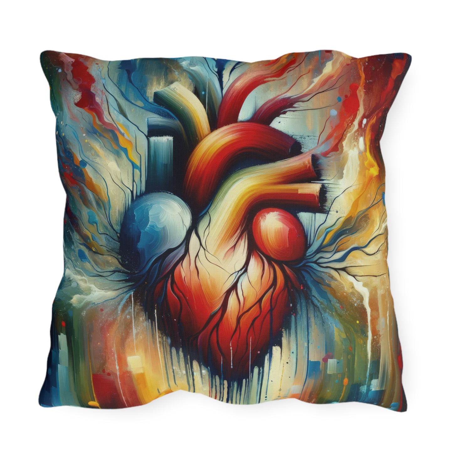 Humanity Heart Unveiled Outdoor Pillows