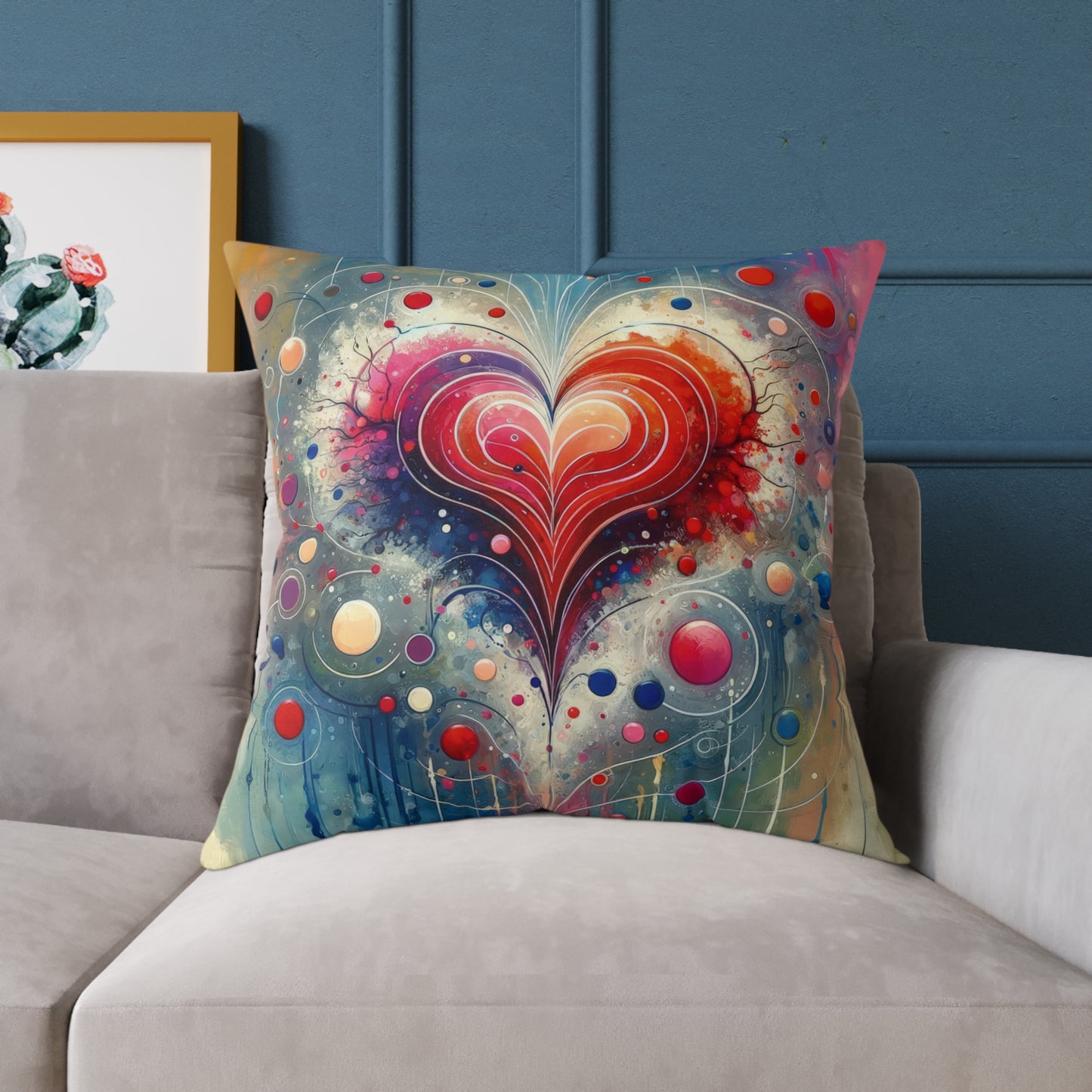 Emotional Physics Heart Spun Polyester Pillow