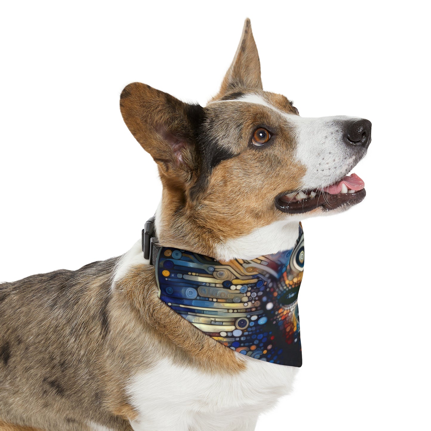 Digital Rhythm Tapestry Pet Bandana Collar