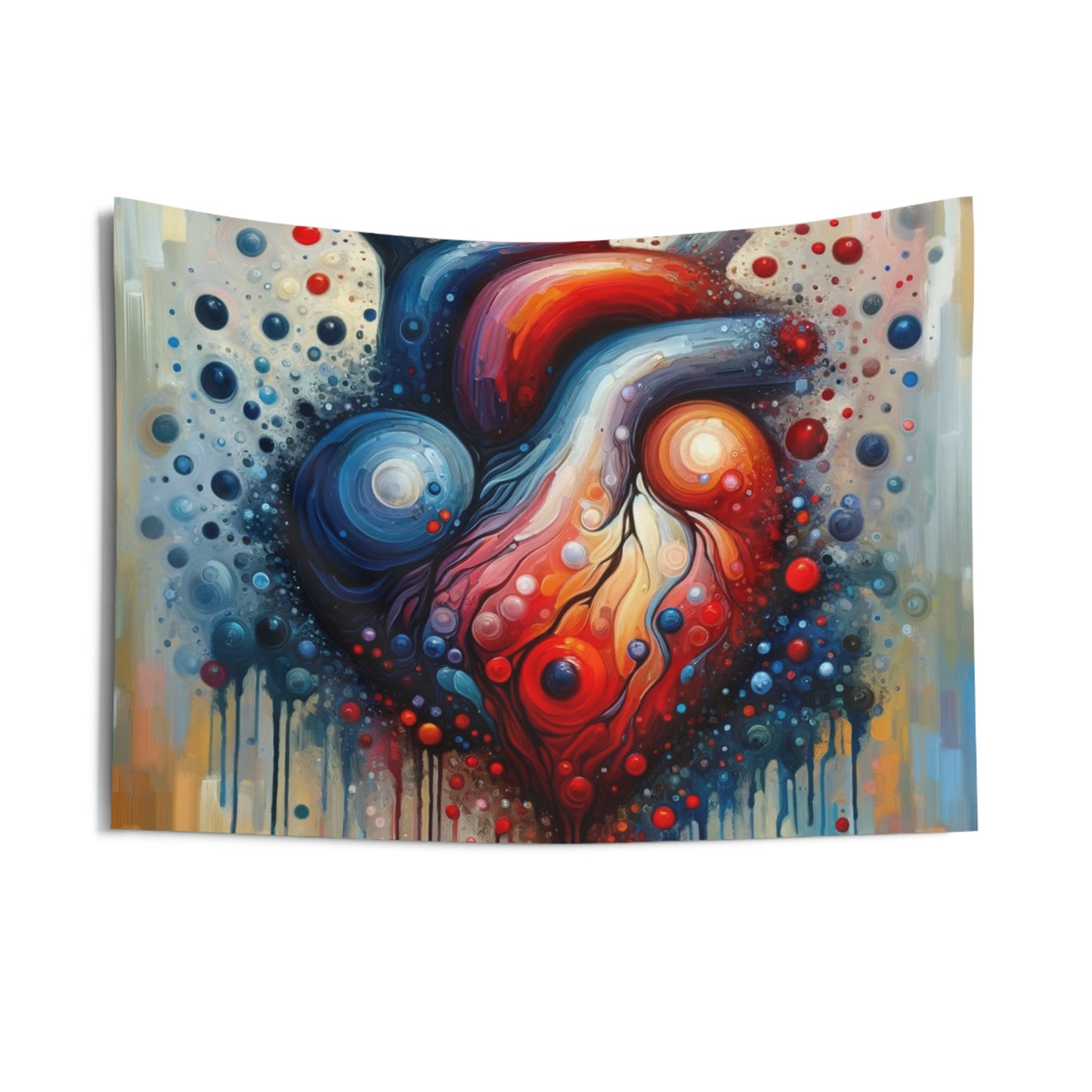 Empathetic Heart Expression Indoor Wall Tapestries