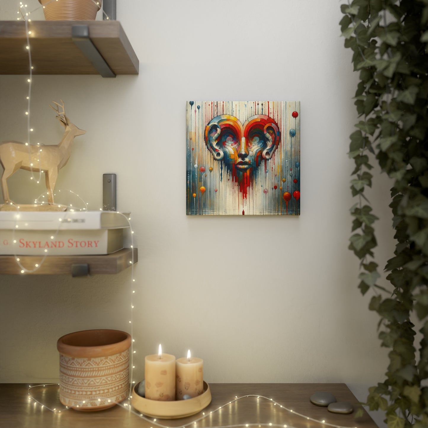 Ears Heart Expression Canvas Photo Tile