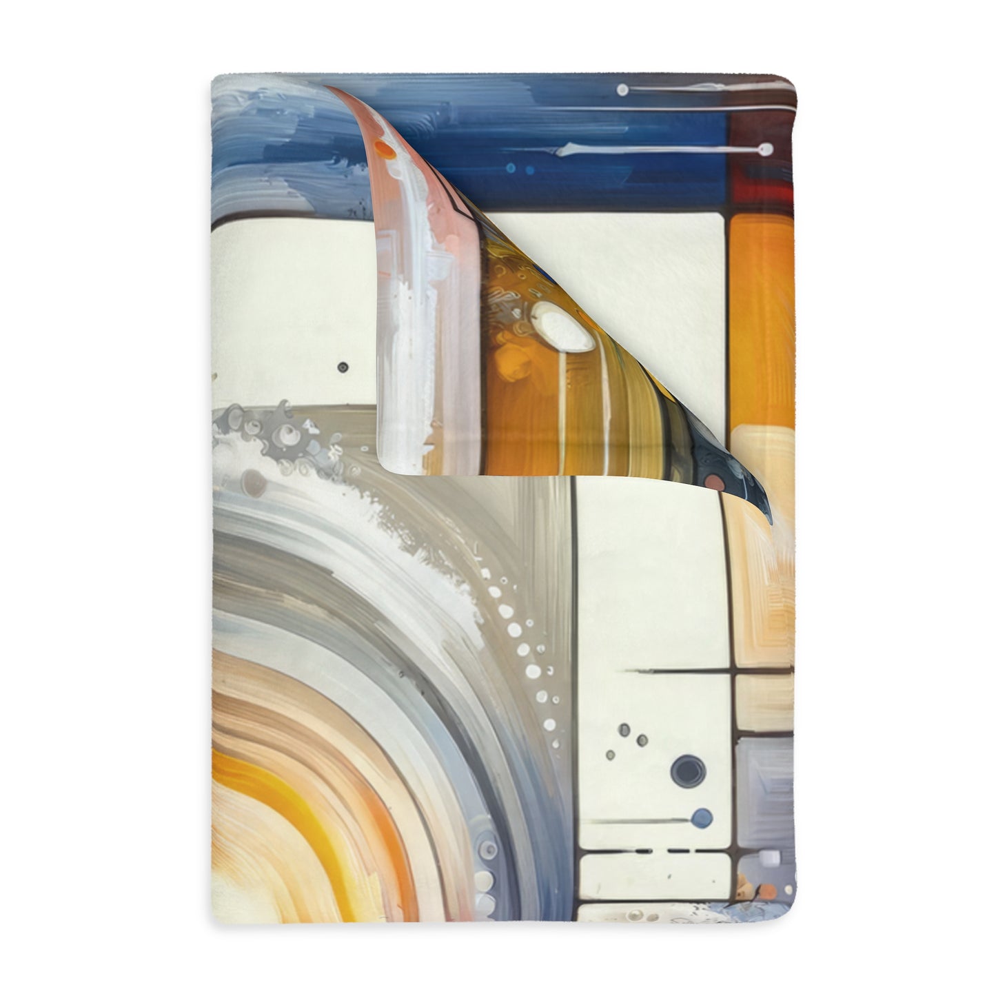 Harmonic Swirl Elegance Velveteen Microfiber Blanket (Two-sided print)