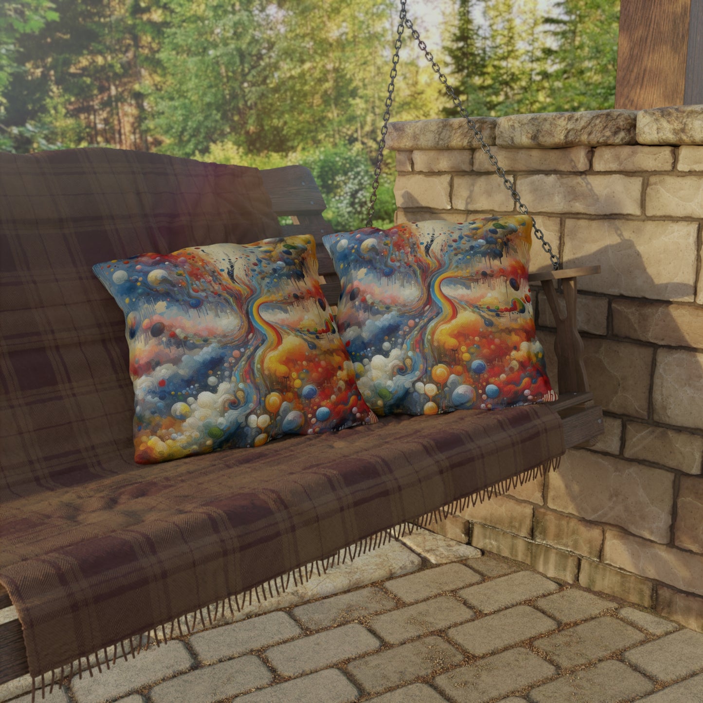 Choices Tachism Canvas Outdoor Pillows