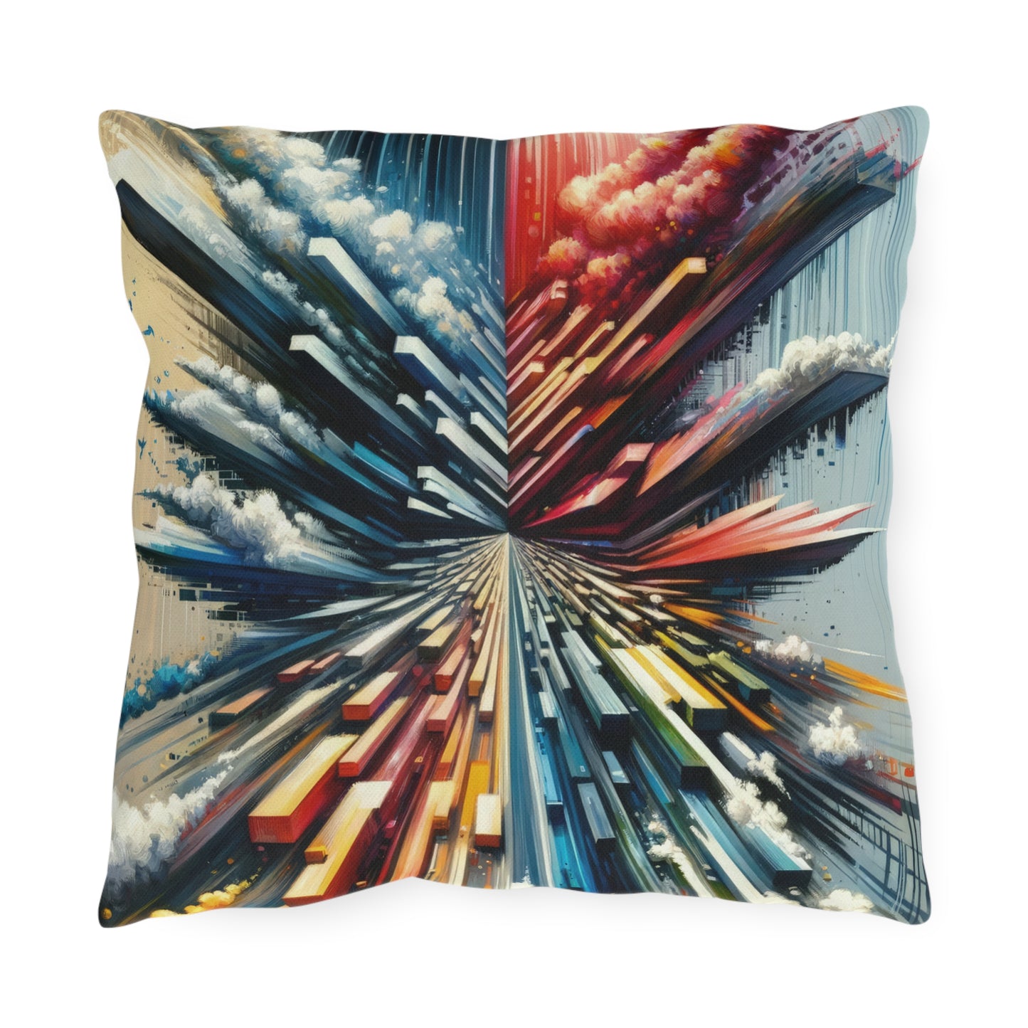 Rapid Perspective Shift Outdoor Pillows
