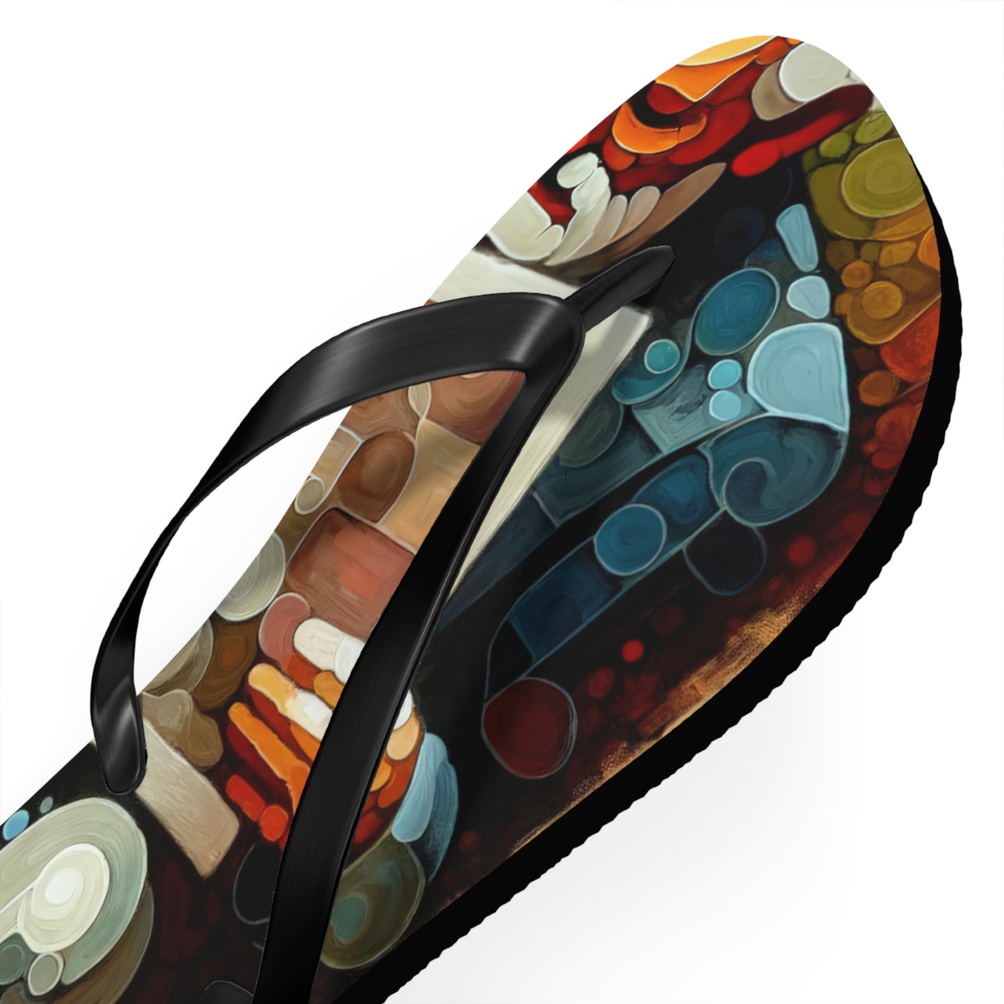 Elderly Unity Tachism Flip Flops