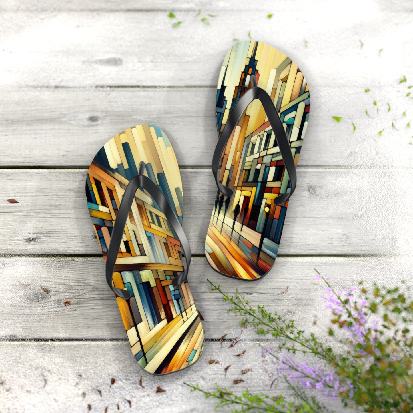 Cobbled Rhythm Heartbeat Flip Flops