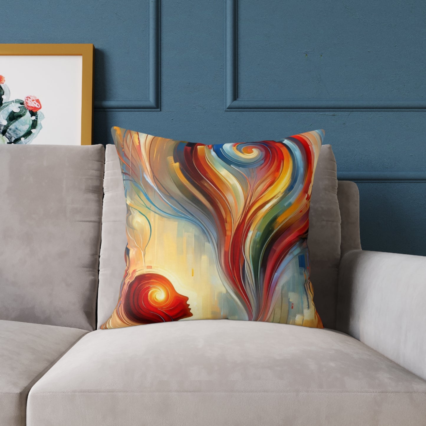 Empathetic Spiral Dialogue Spun Polyester Pillow