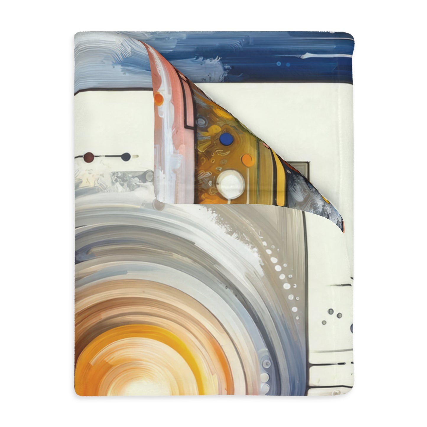 Harmonic Swirl Elegance Velveteen Microfiber Blanket (Two-sided print)