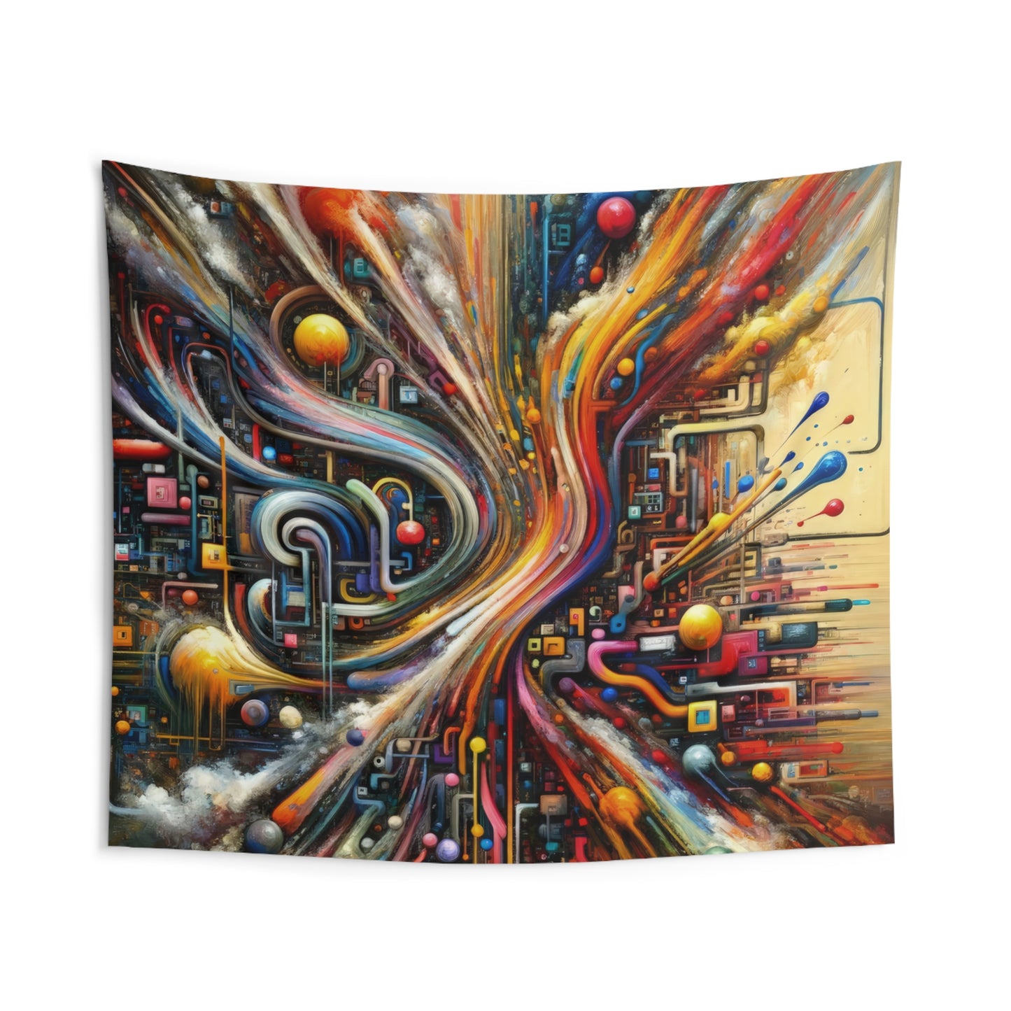 Information Bottleneck Cascade Indoor Wall Tapestries