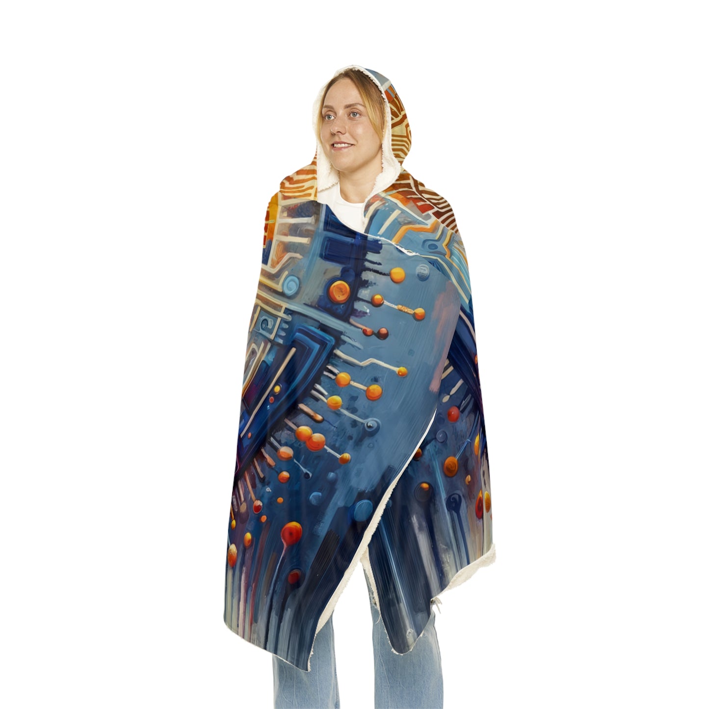 Meditative Technological Fusion Snuggle Blanket