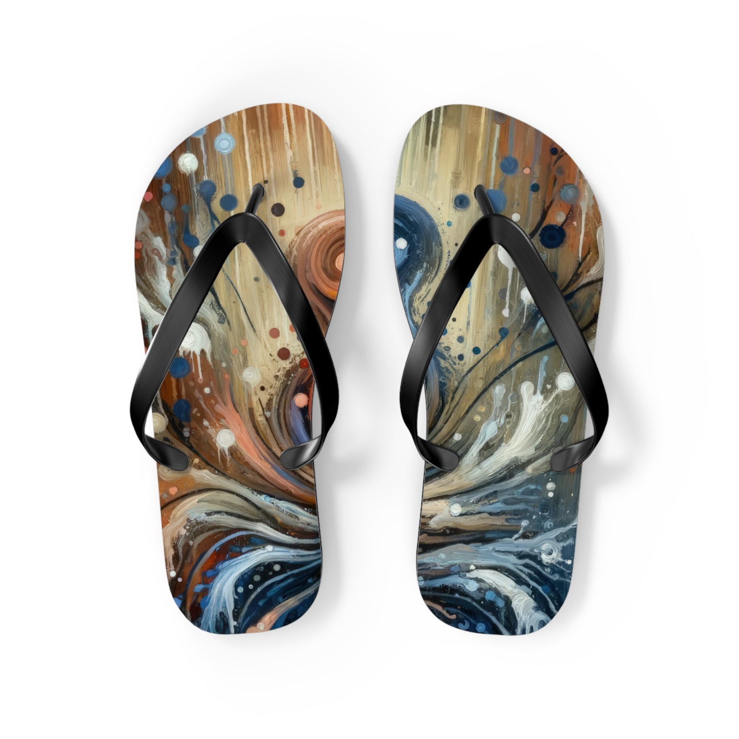 Empathic Connection Tachism Flip Flops