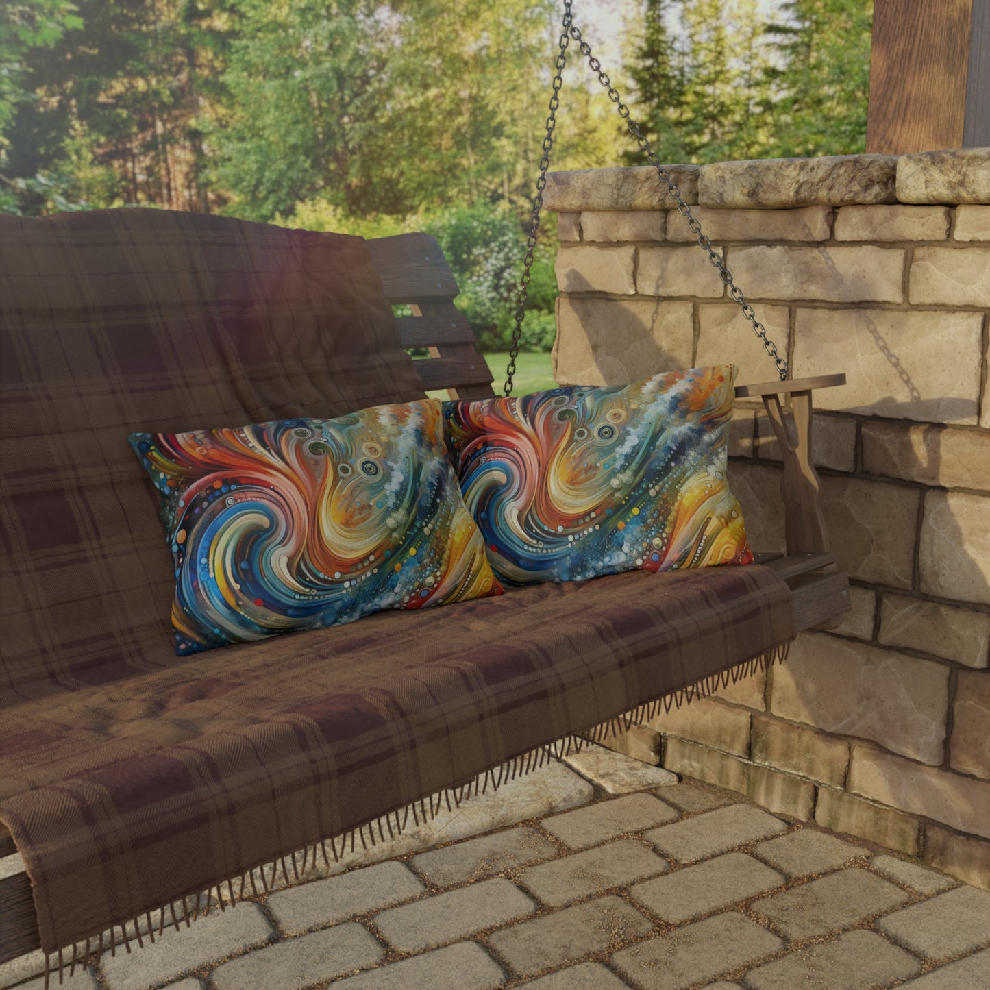 Dynamic Unity Tapestry Outdoor Pillows