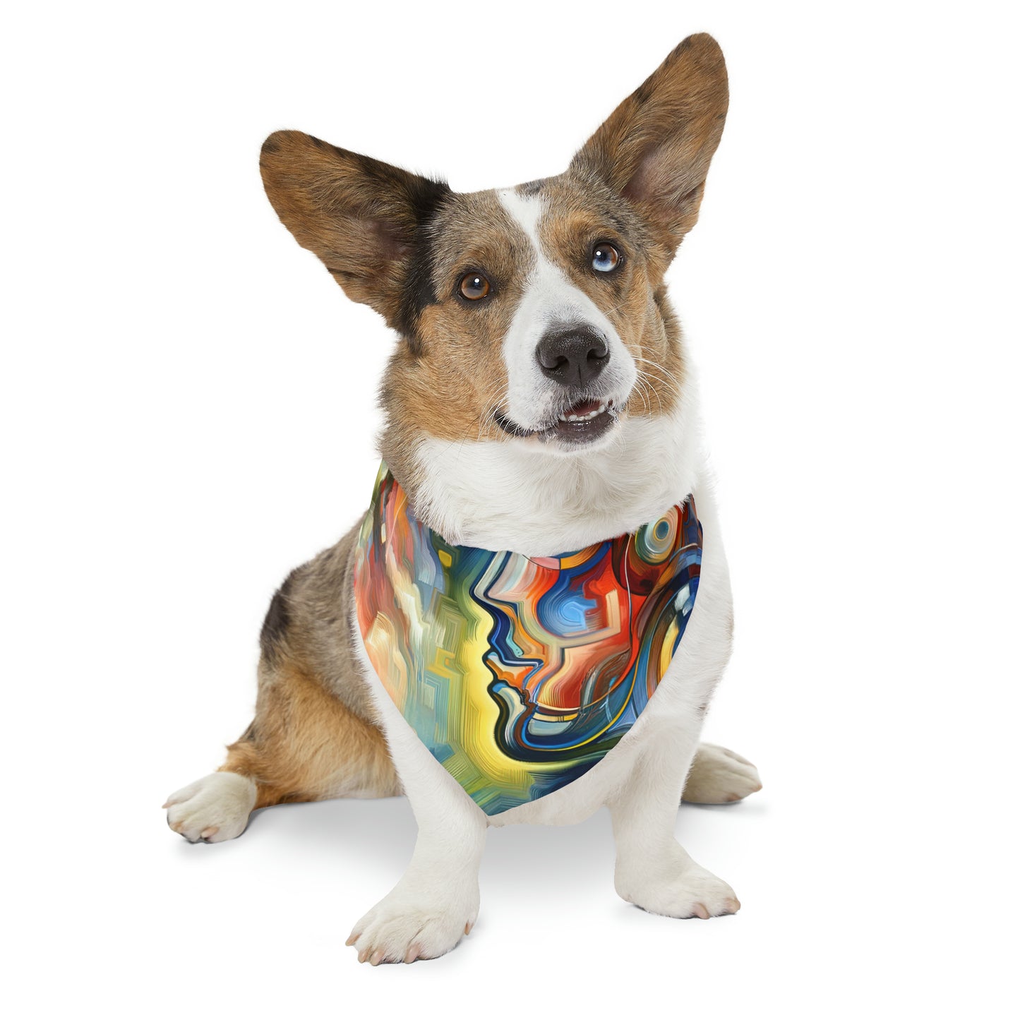 Emotional Perception Abstract Pet Bandana Collar