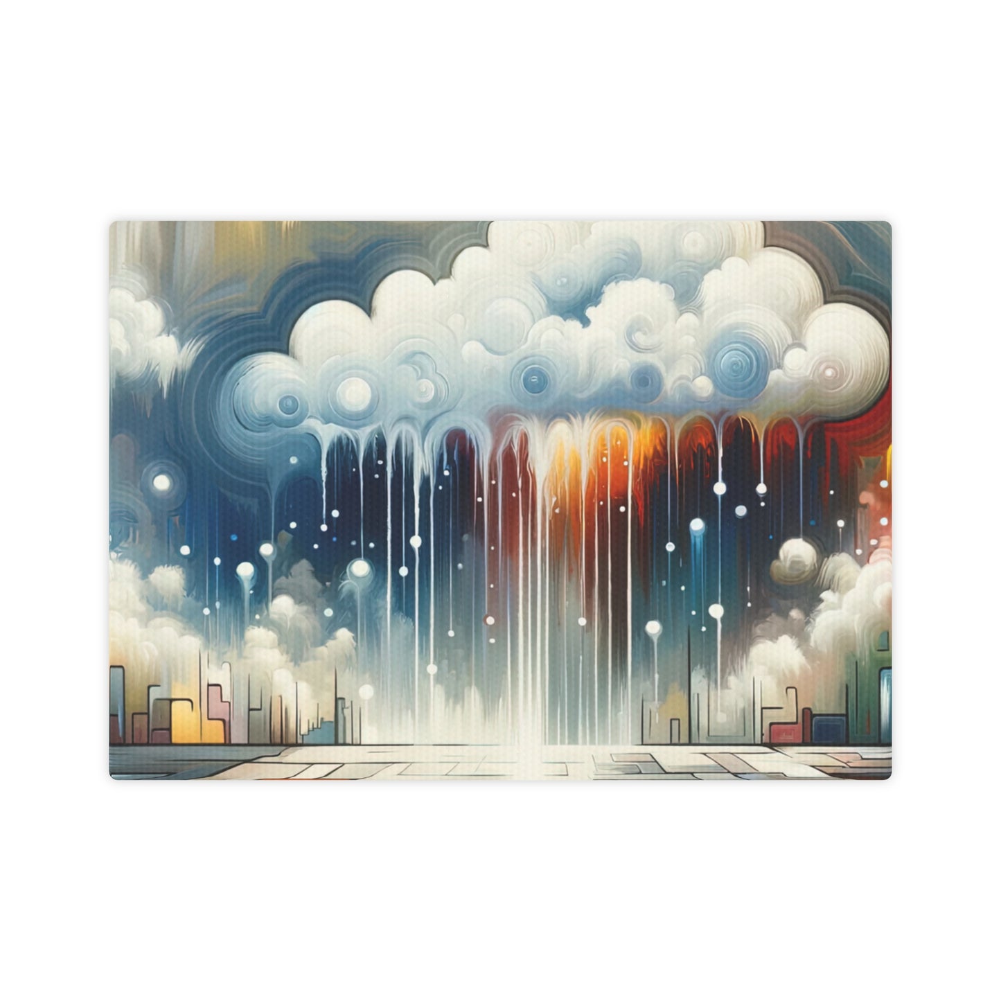 Grounding Silver Clouds Canvas Photo Tile