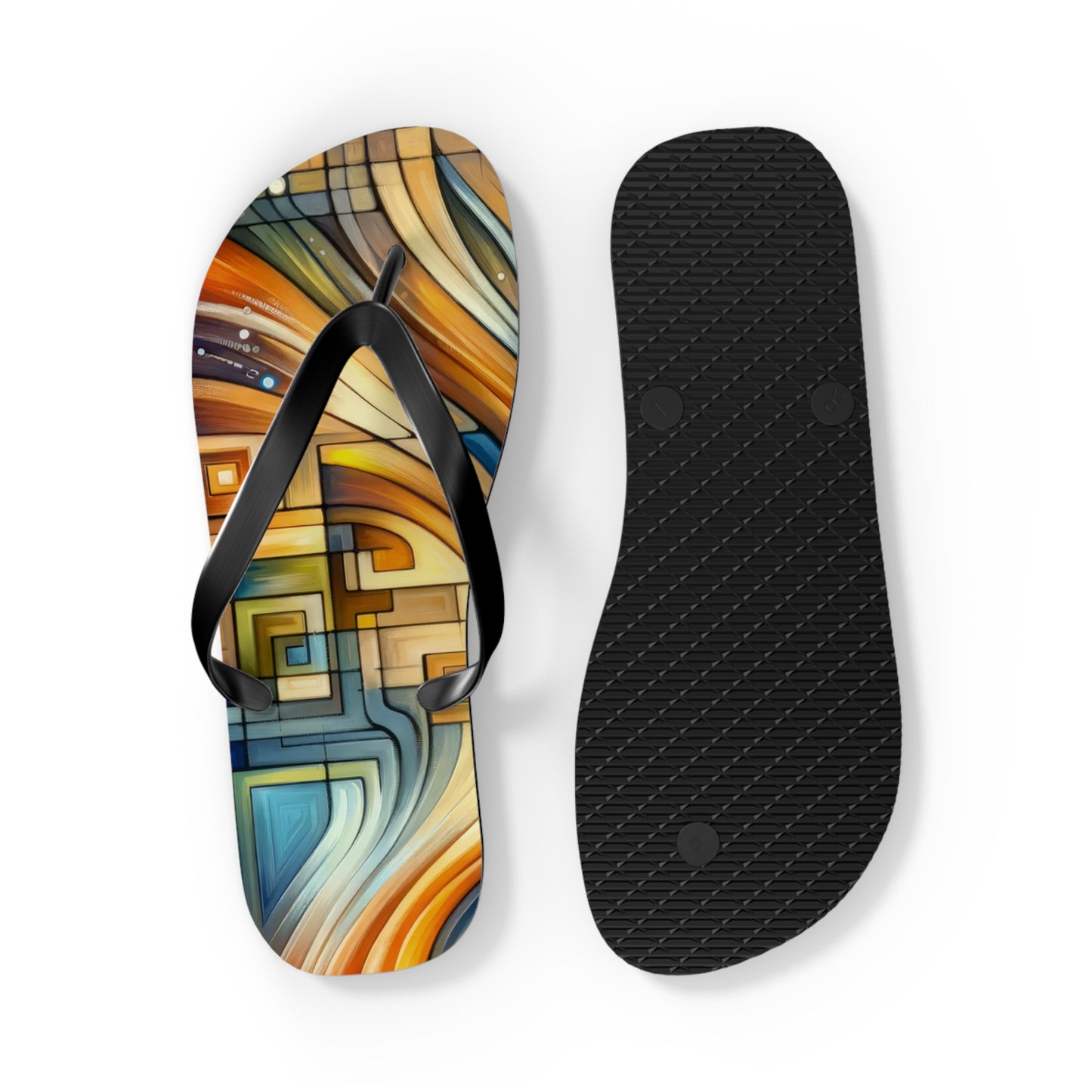 Spiritual Tachism Connection Flip Flops