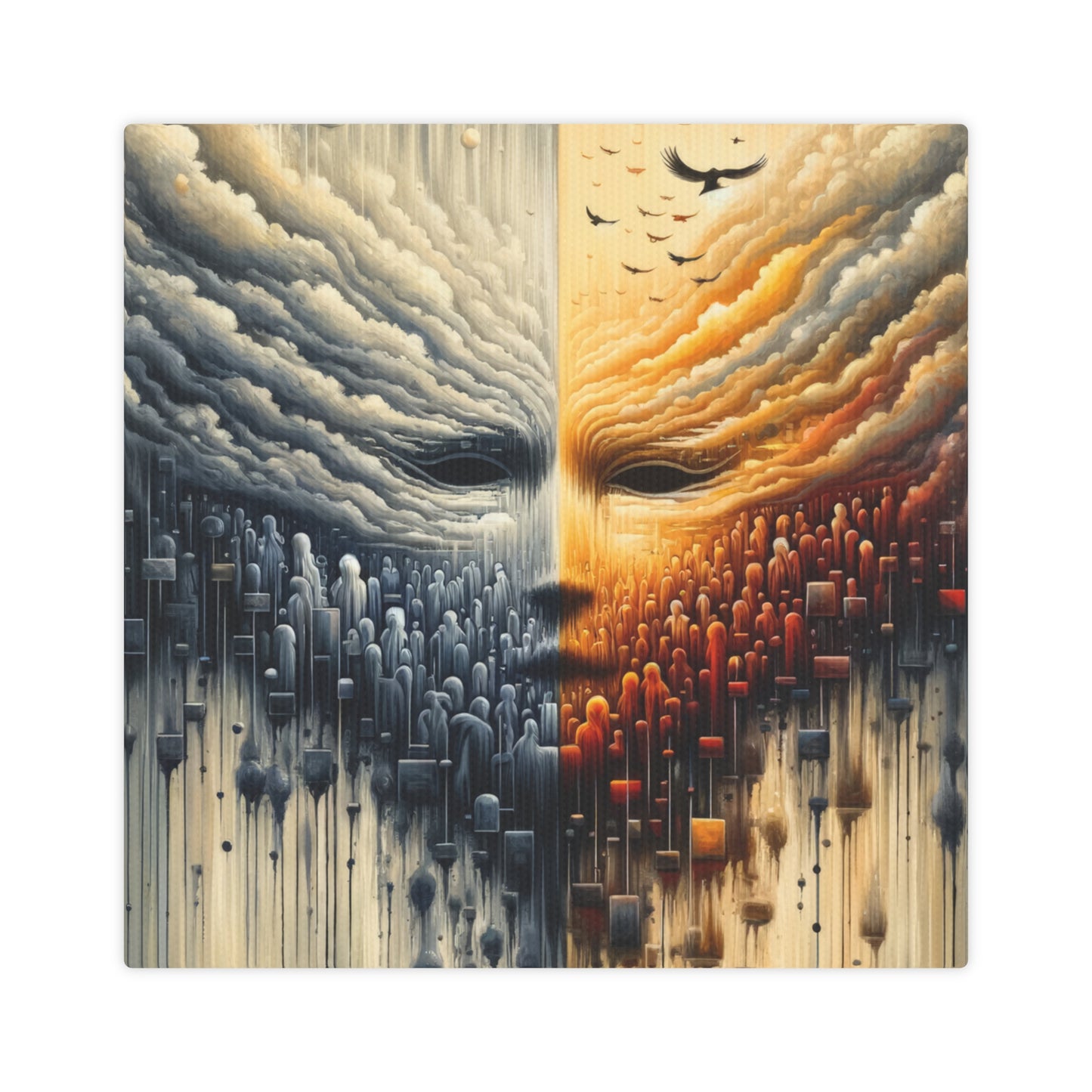 Subdued Revolutionary Currents Canvas Photo Tile