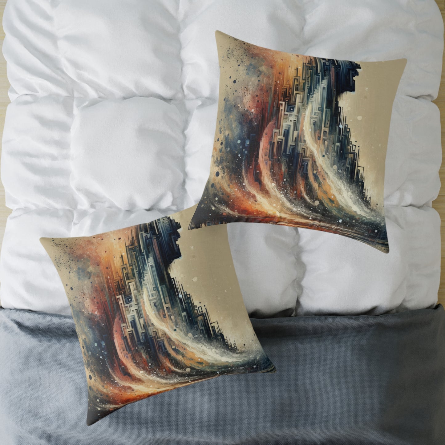 Enduring Echoes Resonance Spun Polyester Pillow