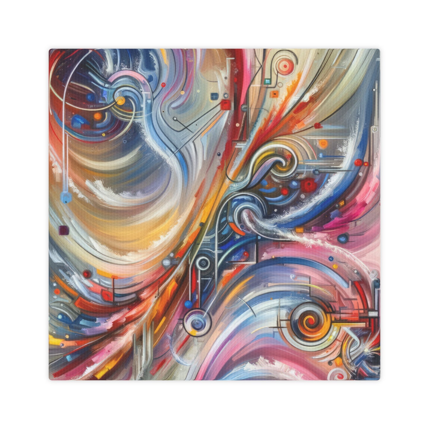 Interconnectivity Tachism Dynamics Canvas Photo Tile