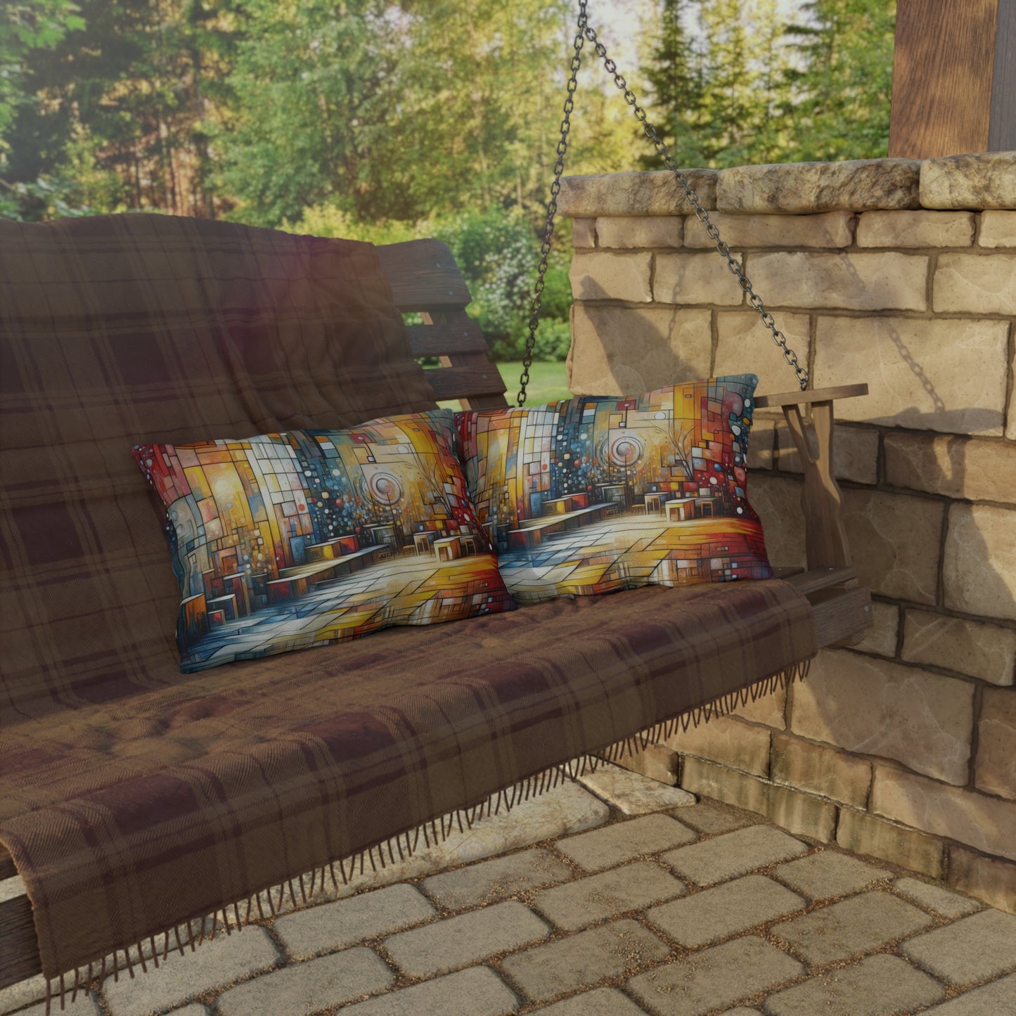Reflective Habitation Art Outdoor Pillows