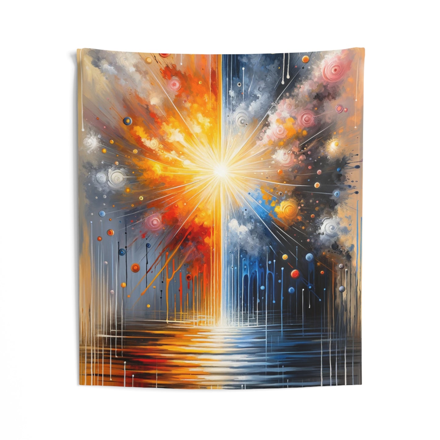 Luminous Abstract Tachism Indoor Wall Tapestries
