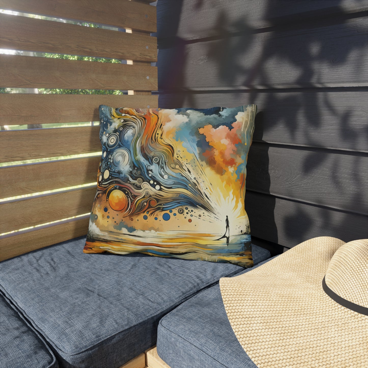 Intentional Awakening Reflection Outdoor Pillows