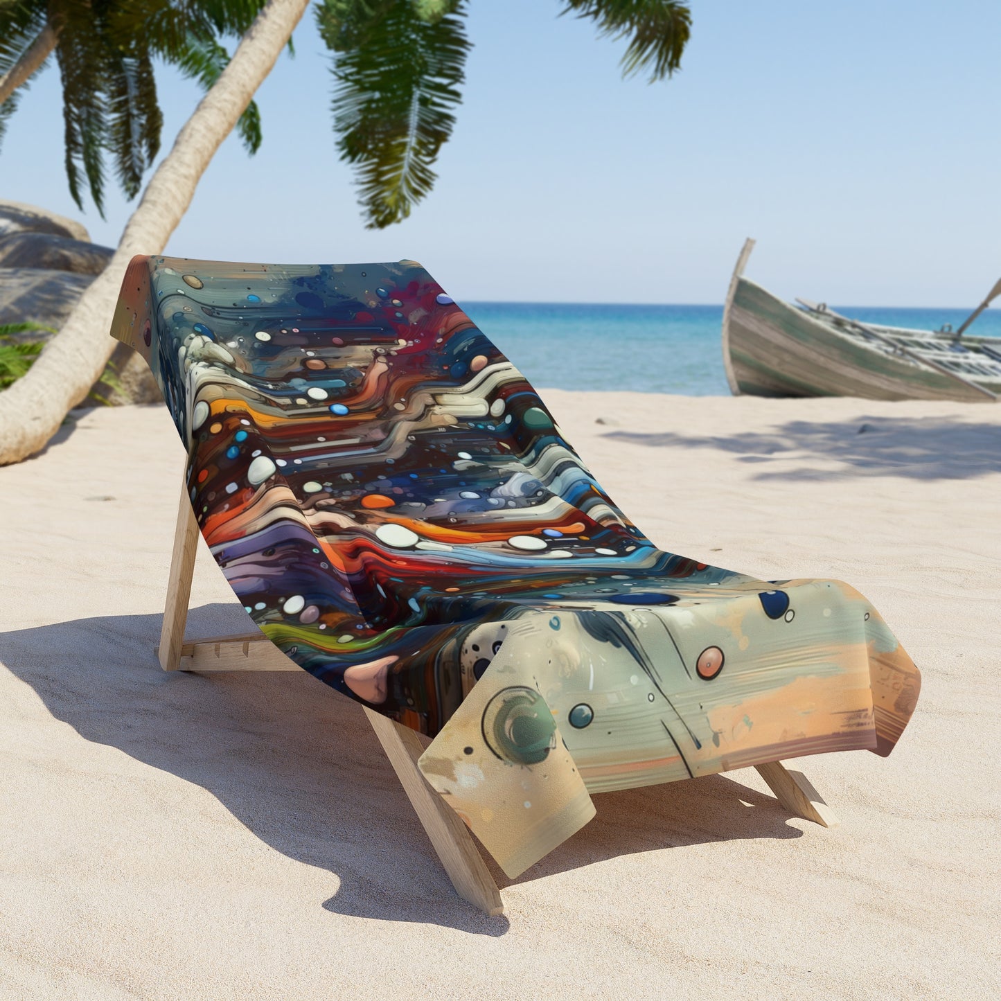 Coherent Change Visualization Beach Towel