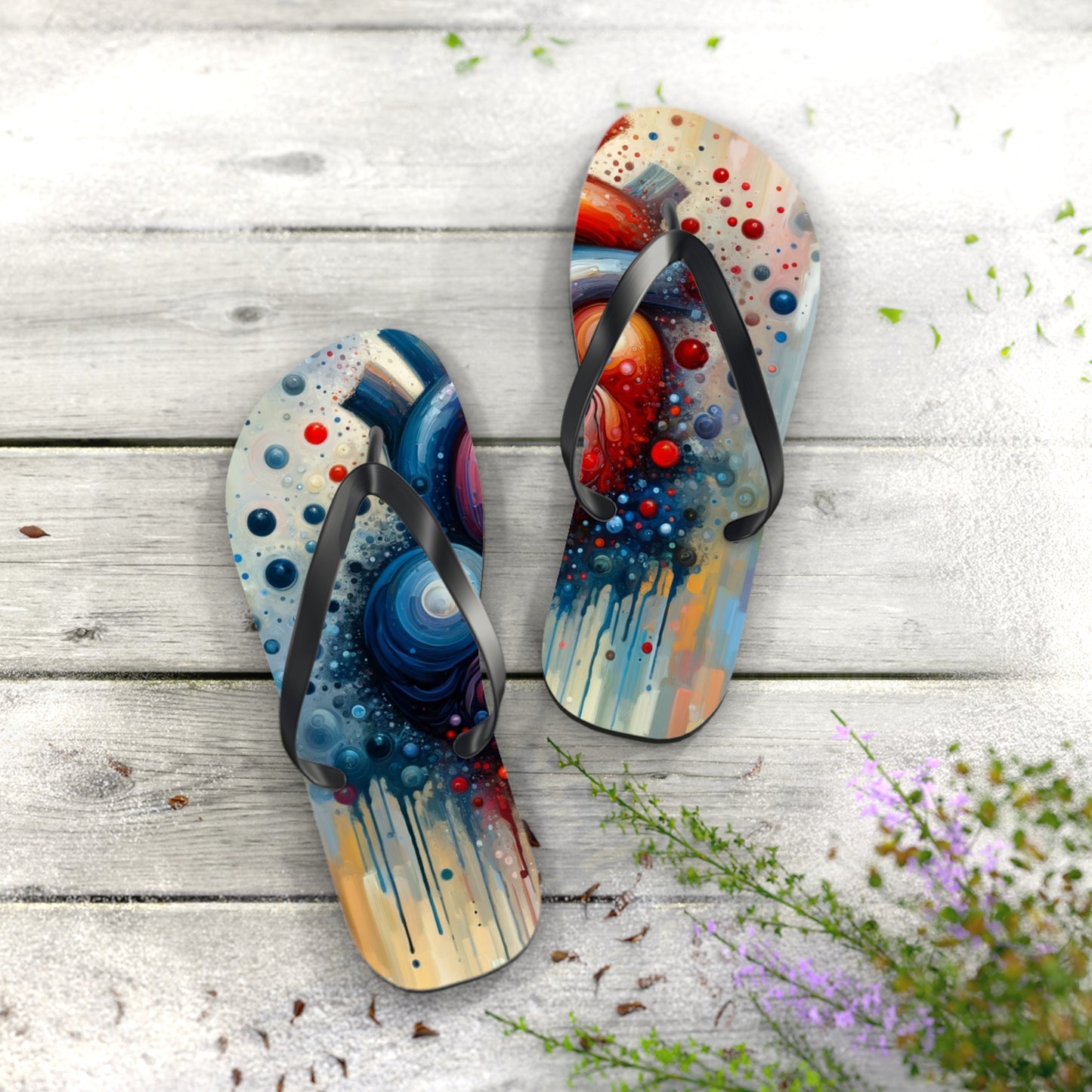 Empathetic Heart Expression Flip Flops
