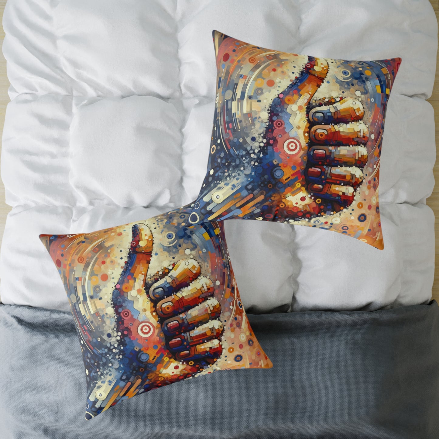 Digital Gratitude Nod Spun Polyester Pillow