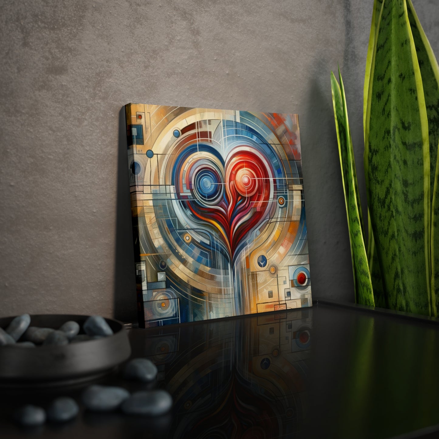 Techno Heart Harmony Canvas Photo Tile