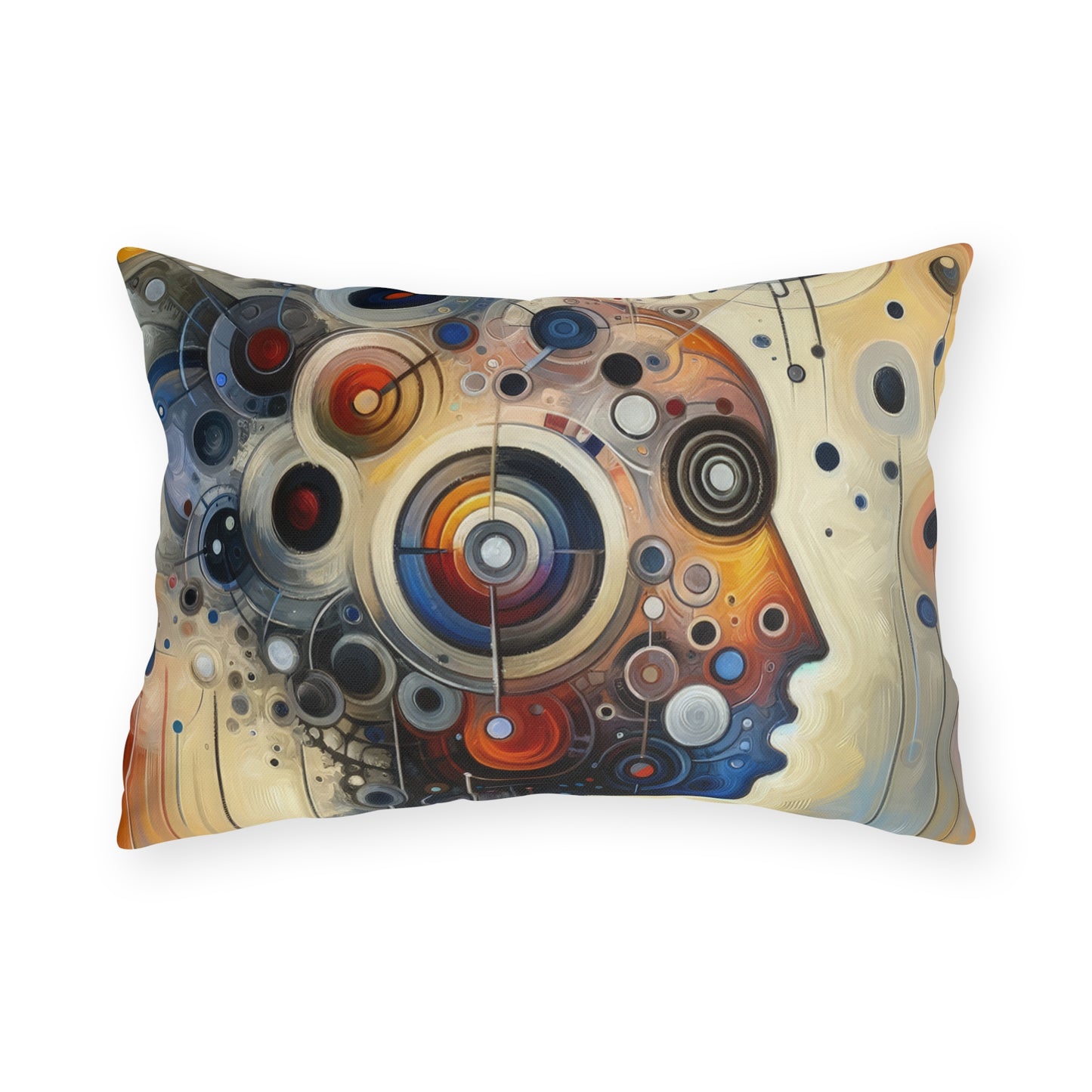 Mindful Tachism Engagement Outdoor Pillows