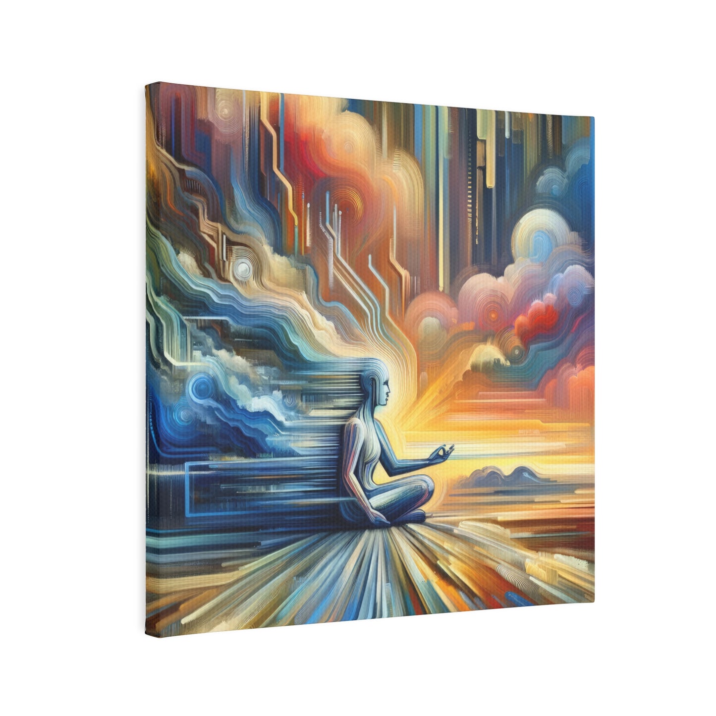 Eternal Digital Meditation Canvas Photo Tile