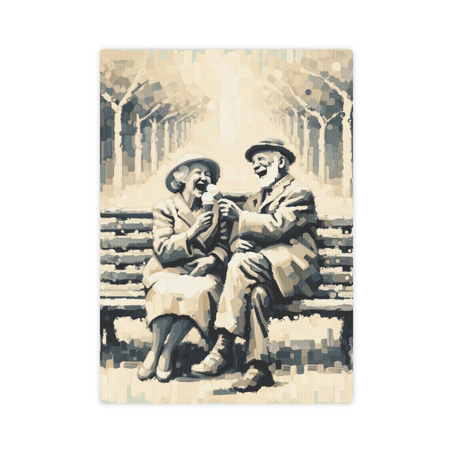 Joyful Companionship Serenity Canvas Photo Tile