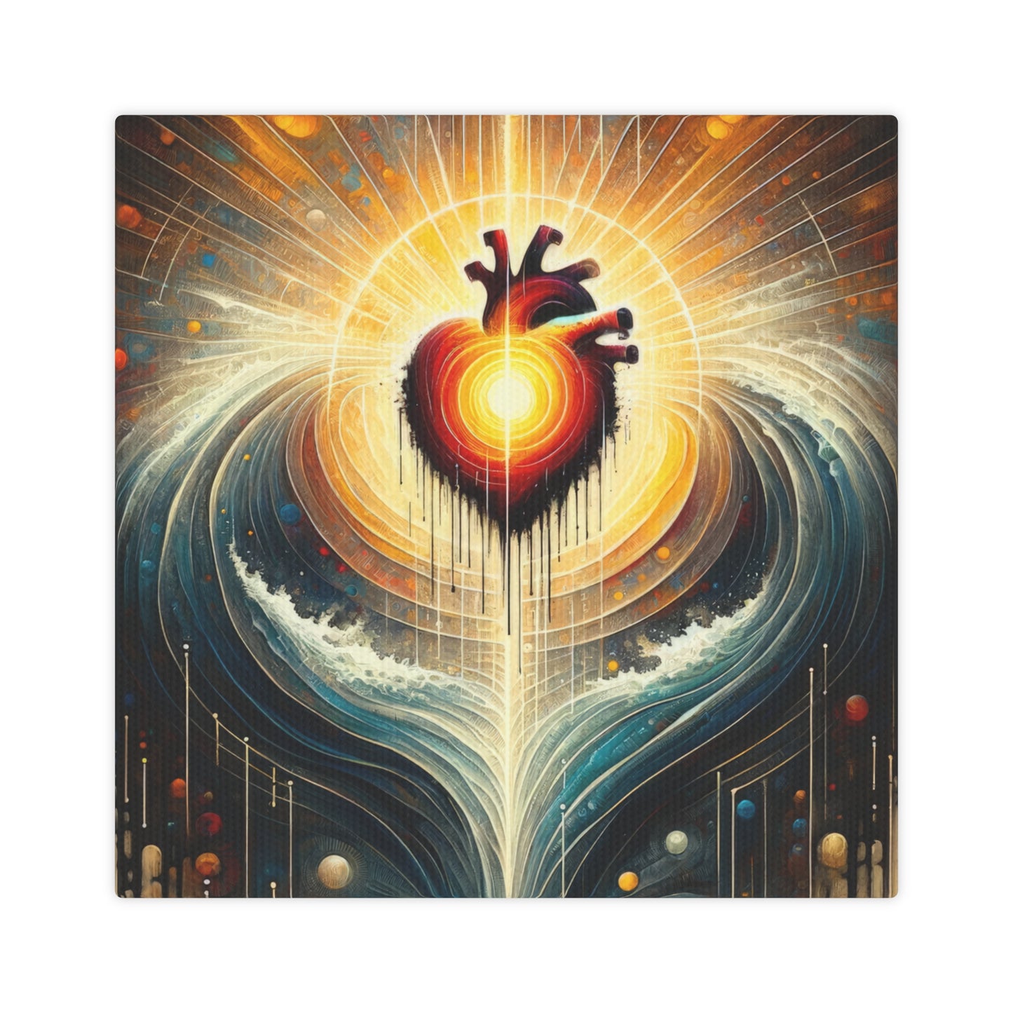 Awakened Heart Waves Canvas Photo Tile