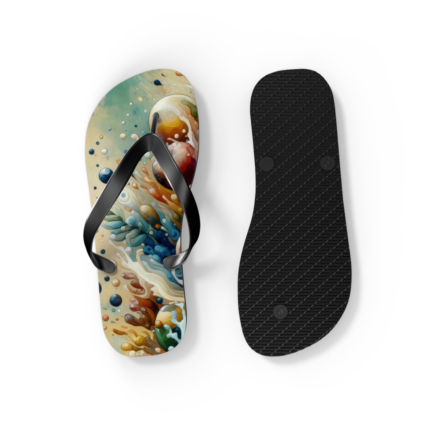 Nourishing Tachism Symphony Flip Flops