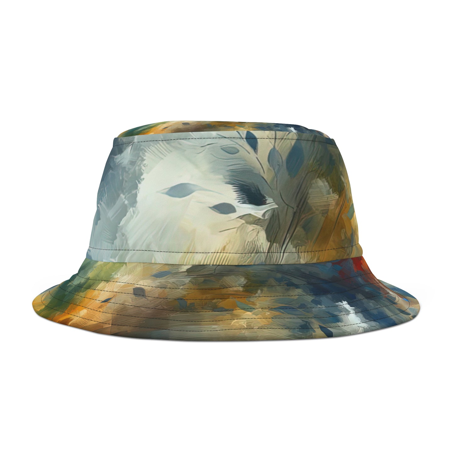 Contemplative Leaves Whispers Bucket Hat (AOP)