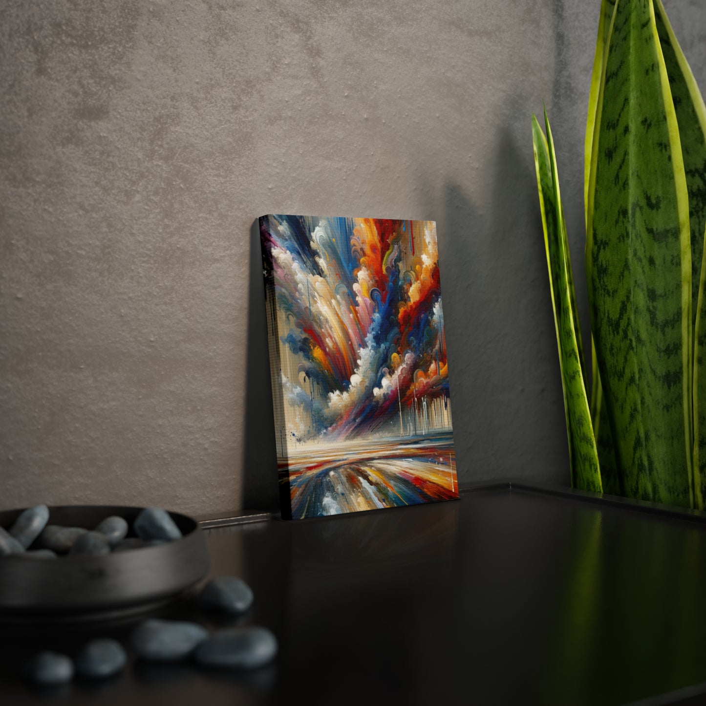 Grandiose Transformation Tachism Canvas Photo Tile