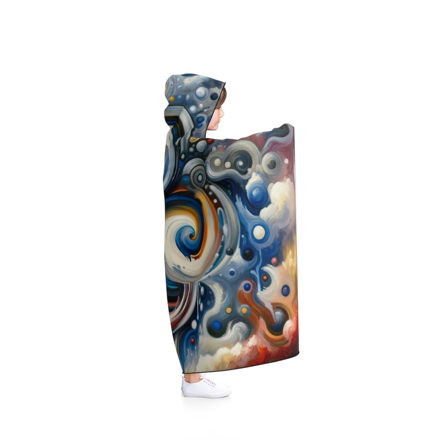 Paradoxical Embrace Tachism Hooded Blanket