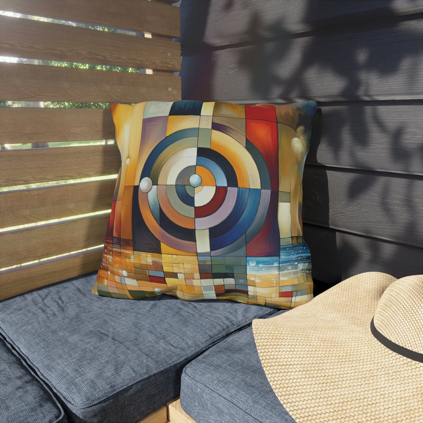 Oneness Through Tachism Outdoor Pillows