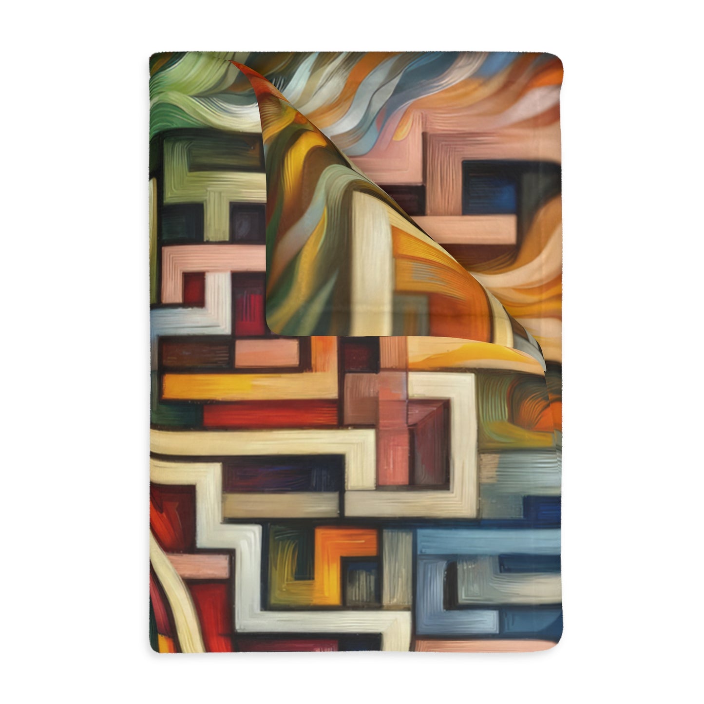 Labyrinthine Love Choices Velveteen Microfiber Blanket (Two-sided print)