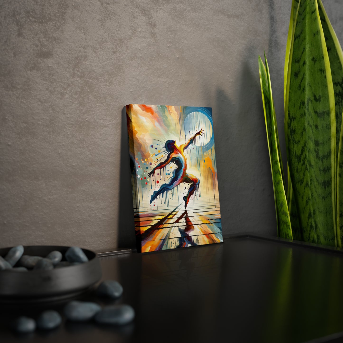 Expressive Dance Reflection Canvas Photo Tile